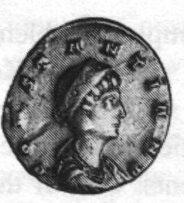 Coin with the

image of Constantia.