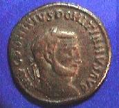 A image on a coin of the Emperor Domitius Domitianus (c) 1998 Princeton Economic Institute