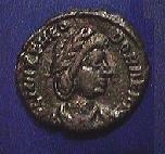 A image on a coin of the Empress Theodora (c) 1998 Princeton Economic Institute
