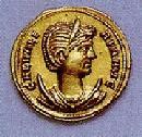 Coin with the image of Galeria Valeria (c)1998 princeton Economic Institute