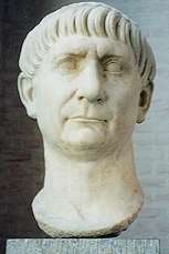 A bust of the Emperor Trajan (c)2000 Princeton Economic Institute